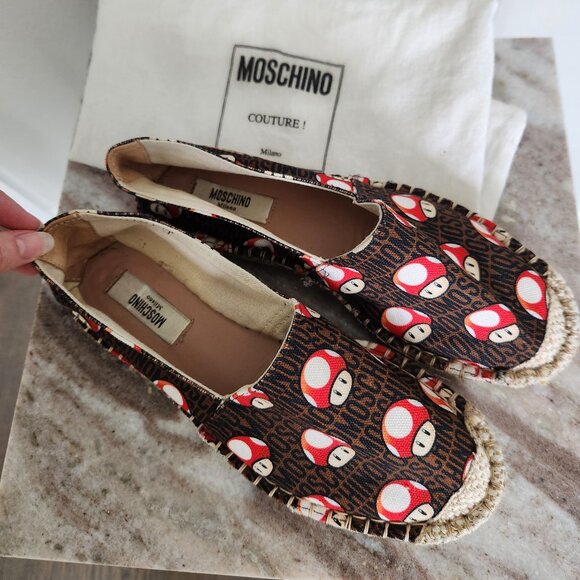 Moschino Couture X Jeremy Scott SS16 Super Mario Toad Canvas Espadrilles - Picture 5 of 7